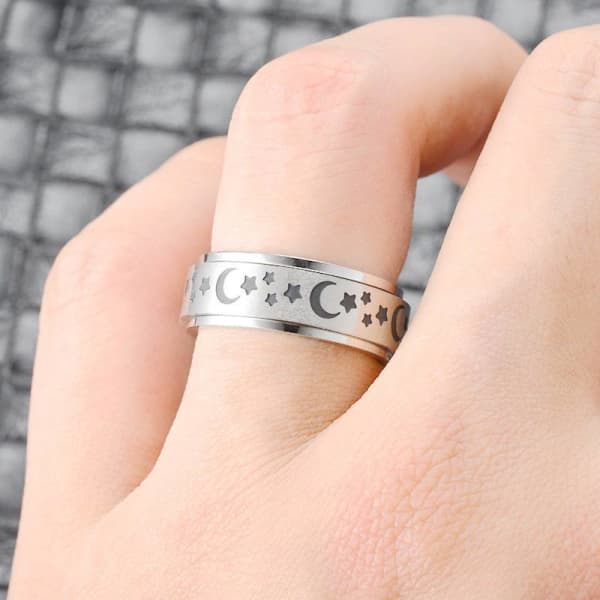 Silver and Gold Spinner Rings
