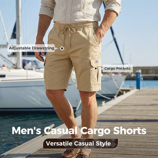 💥Hot Sales-49% OFF💖Men's Casual Cargo Shorts with Drawstring Waist
