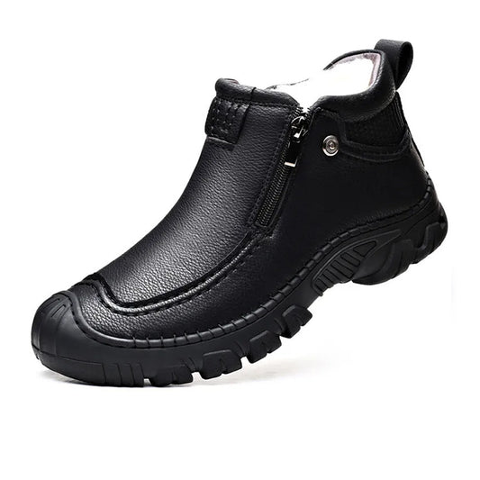 Zipper Warm Velvet Men Boots Shoes