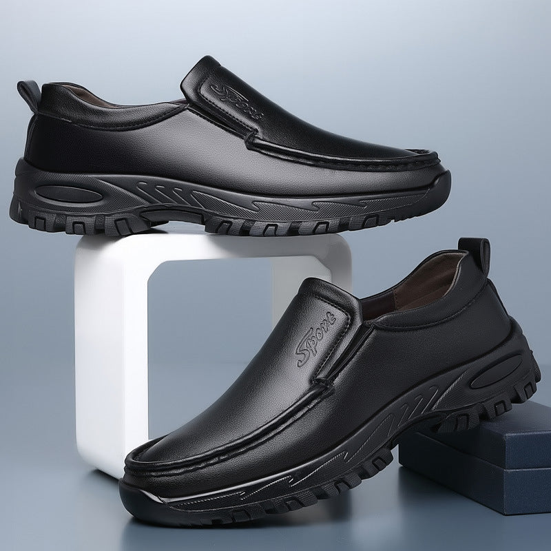 MEN'S EXTENDED WIDTH FOOT AND HEEL COMFORTABLE PLATFORM CASUAL SHOES