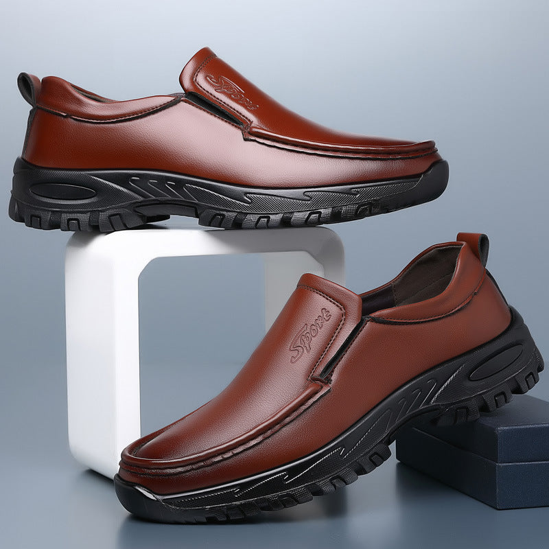 MEN'S EXTENDED WIDTH FOOT AND HEEL COMFORTABLE PLATFORM CASUAL SHOES