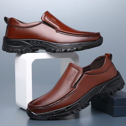 MEN'S EXTENDED WIDTH FOOT AND HEEL COMFORTABLE PLATFORM CASUAL SHOES