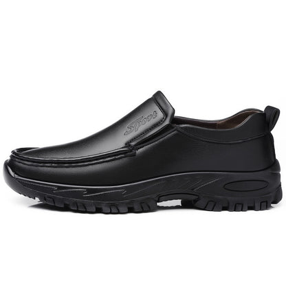 MEN'S EXTENDED WIDTH FOOT AND HEEL COMFORTABLE PLATFORM CASUAL SHOES
