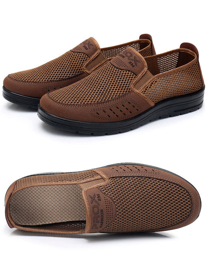 MEN'S EXTENDED WIDTH FOOT AND HEEL COMFORTABLE BREATHABLE MESH SHOES