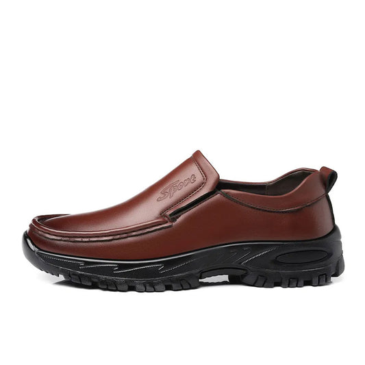 MEN'S EXTENDED WIDTH FOOT AND HEEL COMFORTABLE PLATFORM CASUAL SHOES