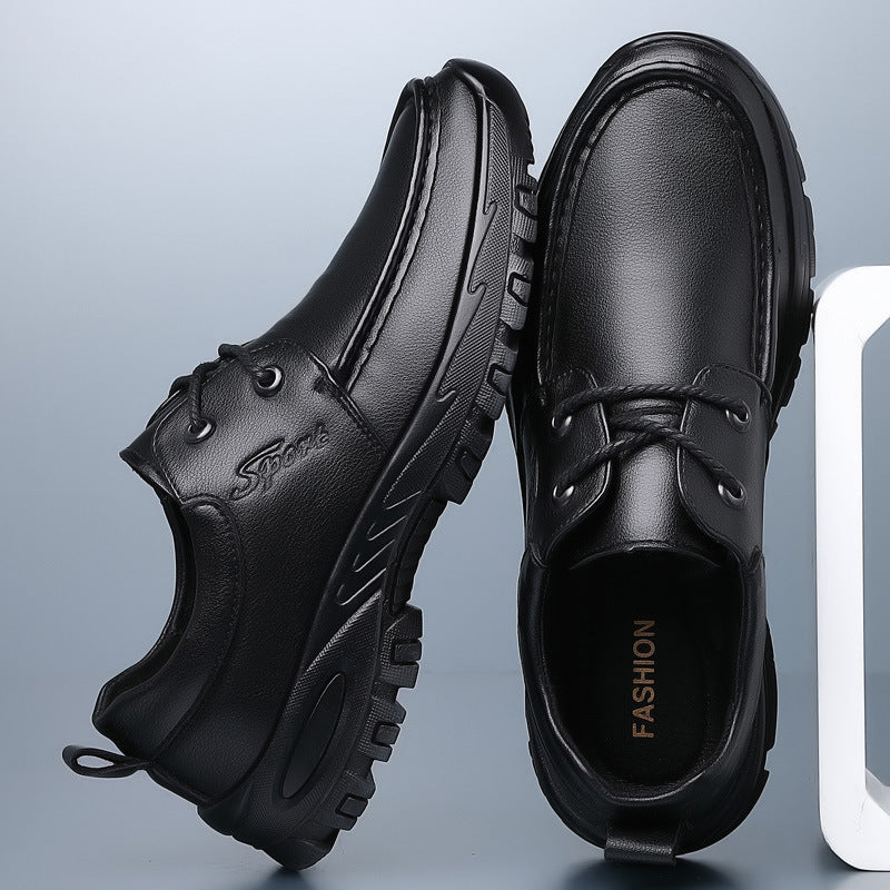MEN'S EXTENDED WIDTH FOOT AND HEEL COMFORTABLE PLATFORM CASUAL SHOES