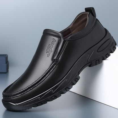 MEN'S EXTENDED WIDTH FOOT AND HEEL COMFORTABLE PLATFORM CASUAL SHOES