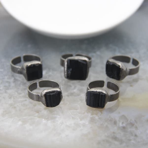 Black Quartz Ring