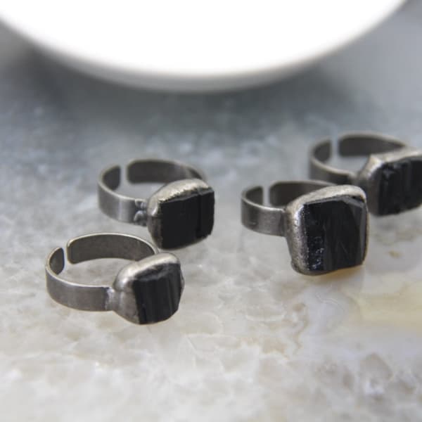 Black Quartz Ring