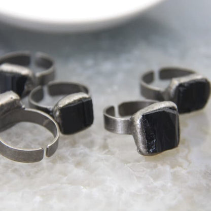 Black Quartz Ring