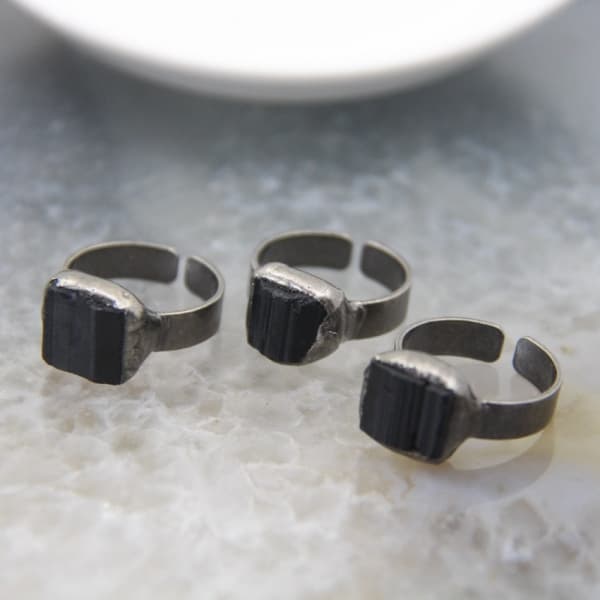 Black Quartz Ring