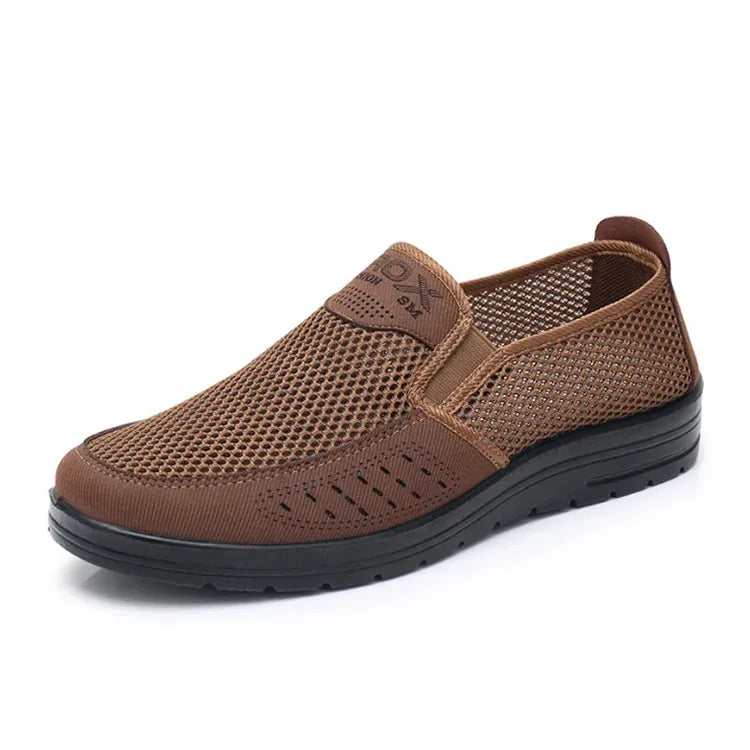 MEN'S EXTENDED WIDTH FOOT AND HEEL COMFORTABLE BREATHABLE MESH SHOES