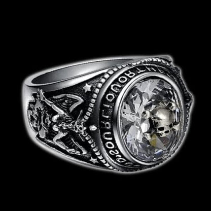 Diamond skull ring