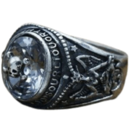 Diamond skull ring