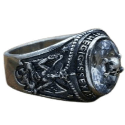 Diamond skull ring