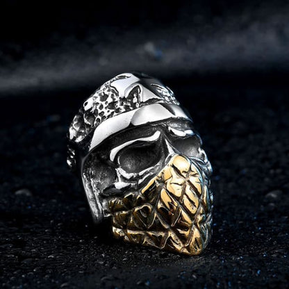 Freedom Biker Skull Ring