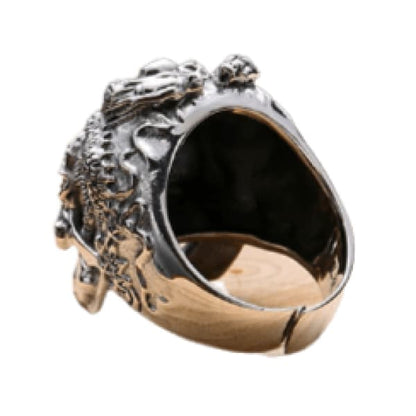Gothic Silver Skull Head Ring