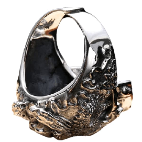 Gothic Silver Skull Head Ring
