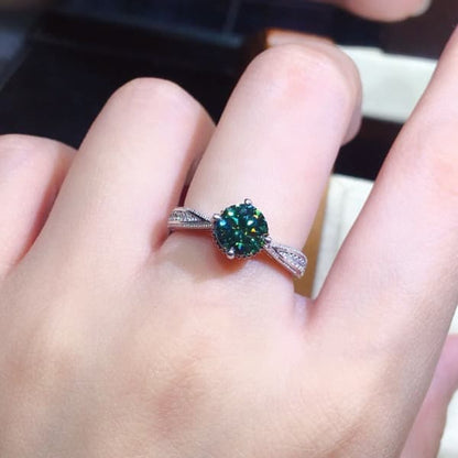 Green Amber Ring