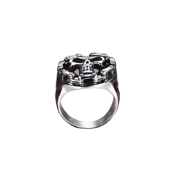 Hell's Chain Skull Ring