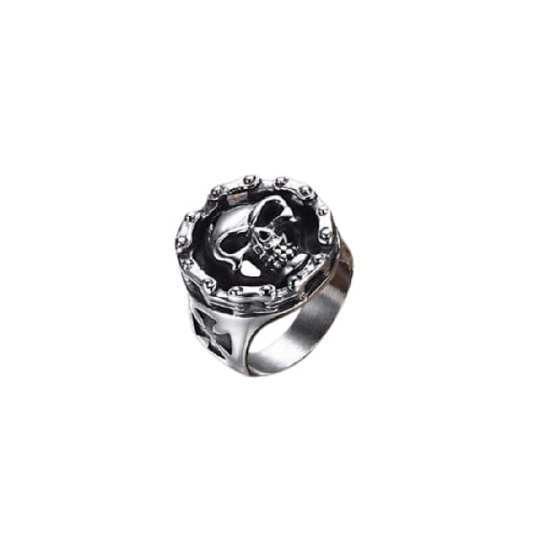 Hell's Chain Skull Ring