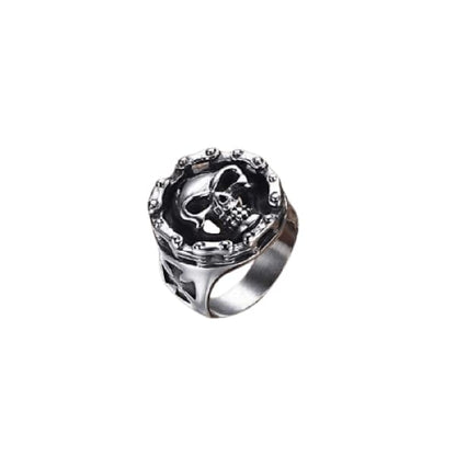 Hell's Chain Skull Ring