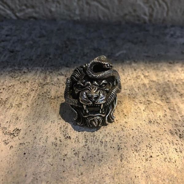 LION & SNAKE RING