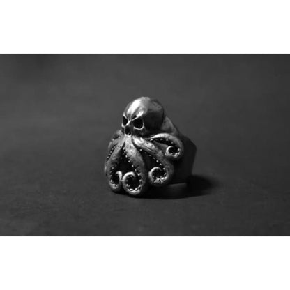 Octopus Skull Punk Ring