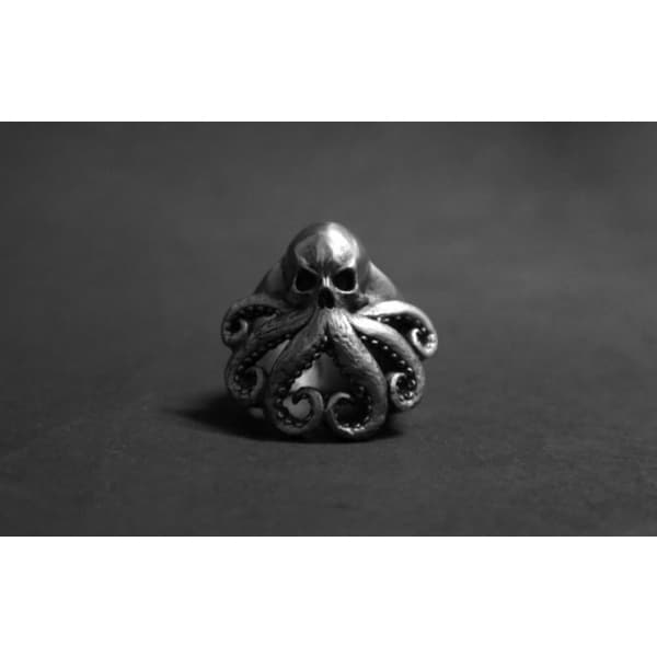 Octopus Skull Punk Ring