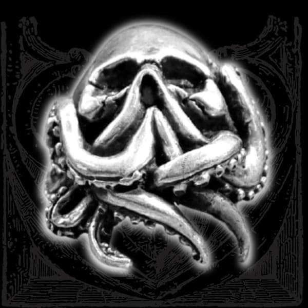 Octopus skull ring