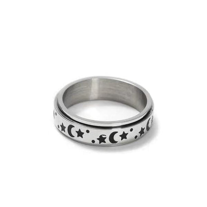 Silver and Gold Spinner Rings