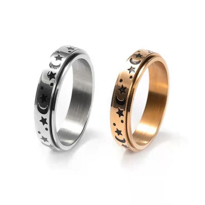 Silver and Gold Spinner Rings