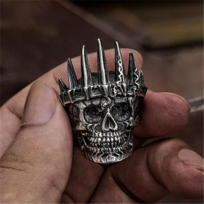 Skull with Crown Ring