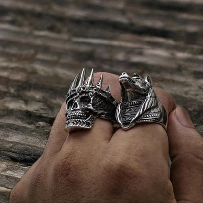 Skull with Crown Ring