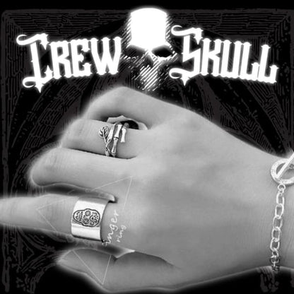 Sugar Skull Ring Silver