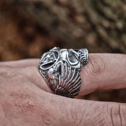 Valknut Skull ring