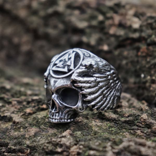 Valknut Skull ring