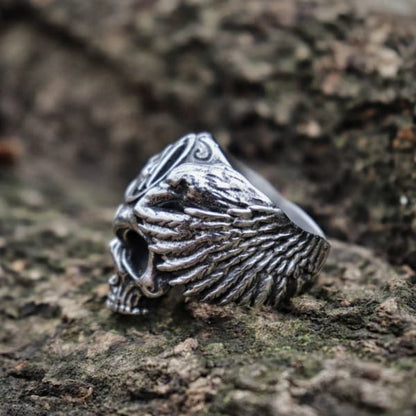 Valknut Skull ring