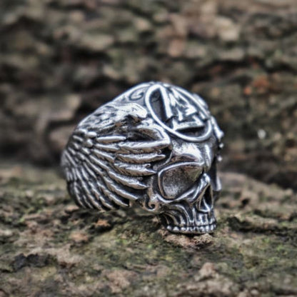 Valknut Skull ring